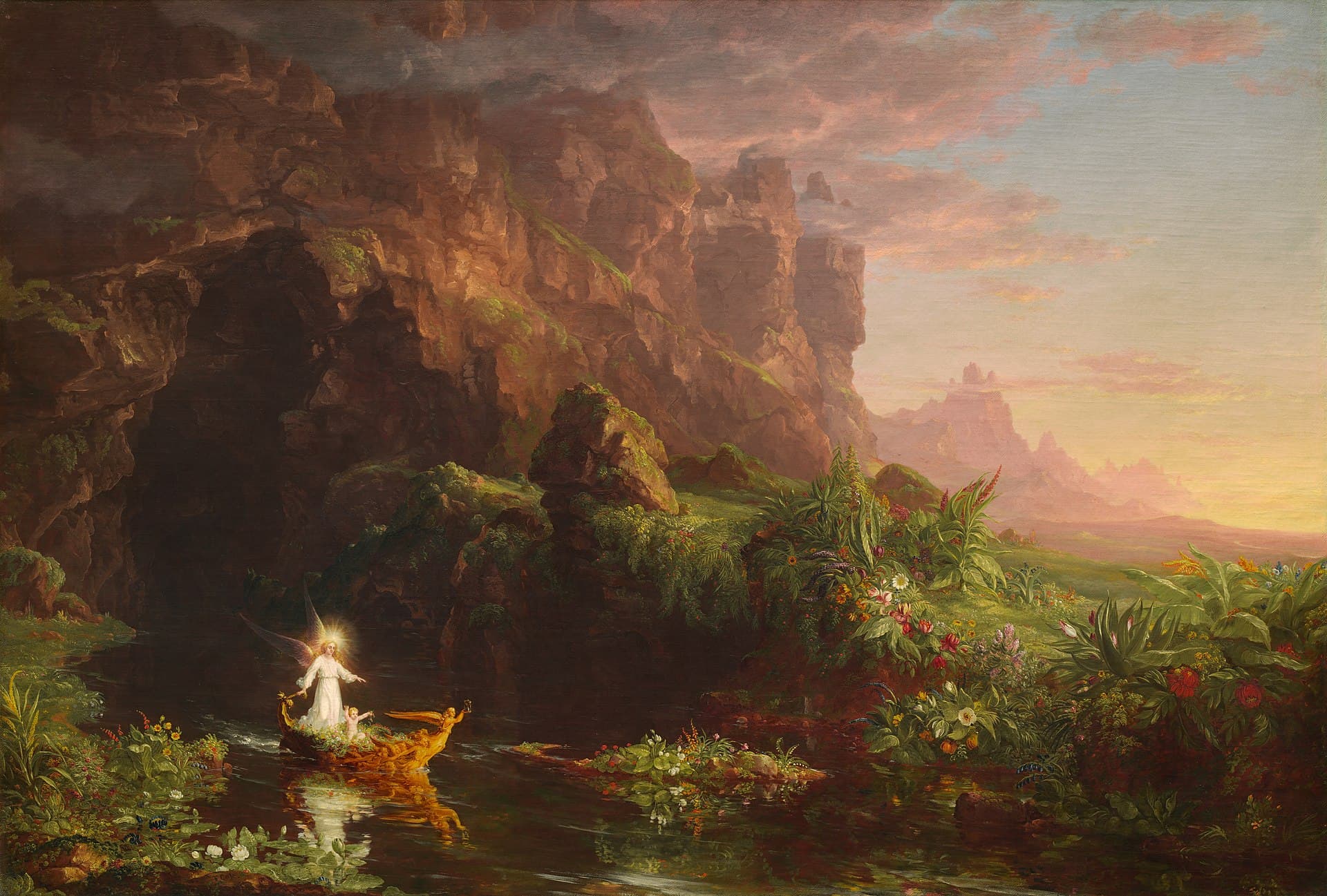 The Voyage of Life: Childhood, 1842, Thomas Cole